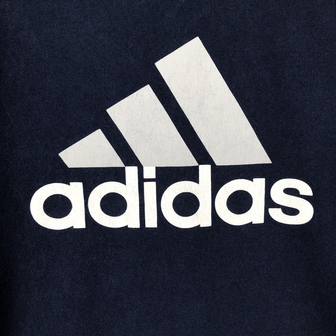 Adidas long-sleeved T-shirt, men's size M cotton navy blue type Vintage Second Hand