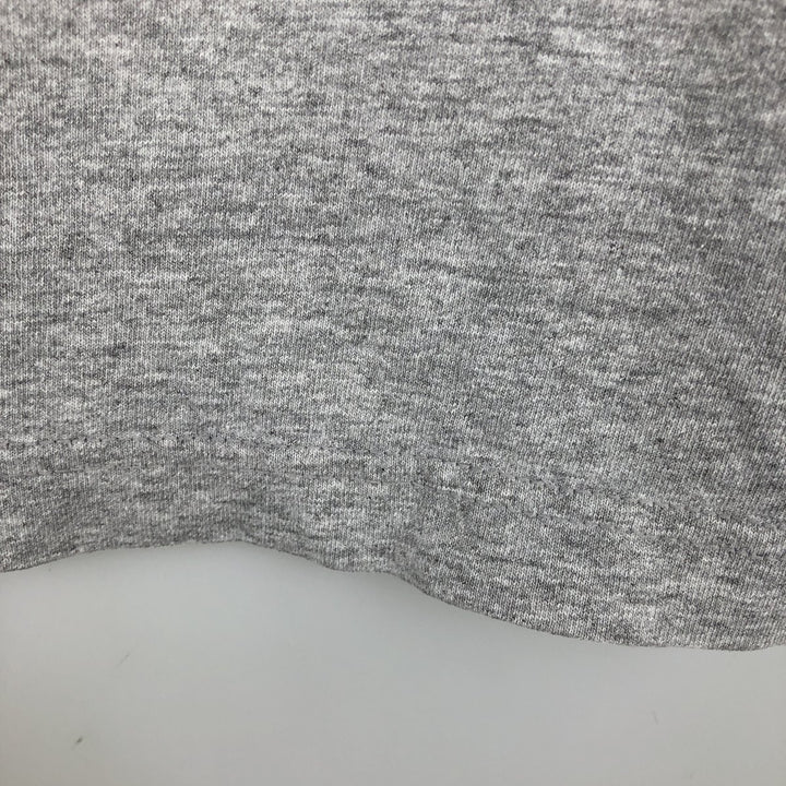 Motorcycle Long-Sleeve T-Shirt, Made in USA, Men's Size L (approx.) cotton gray type Vintage Second Hand