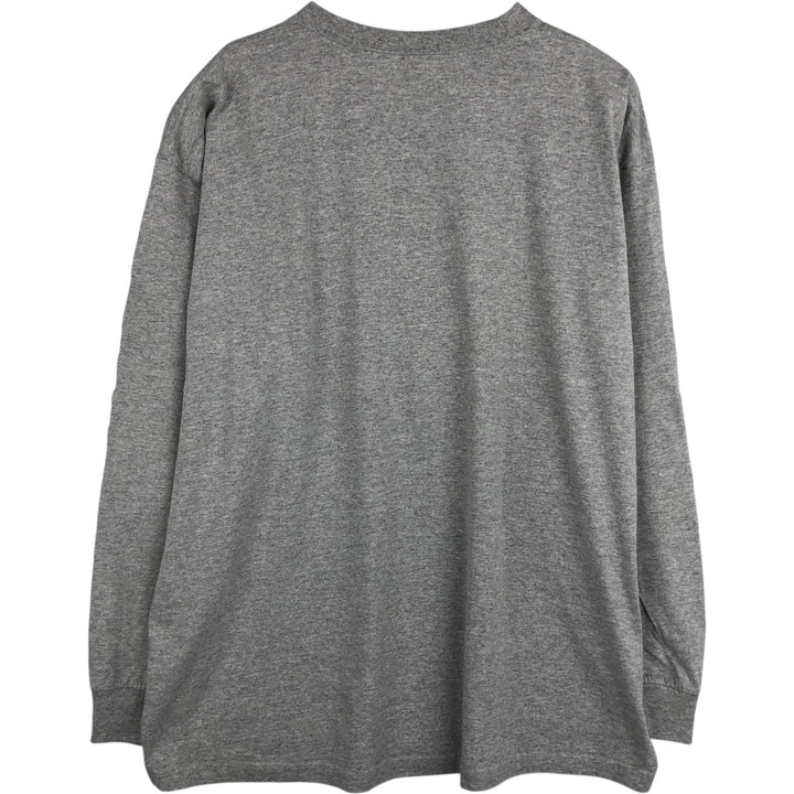 Adidas long-sleeved T-shirt, men's size XXL equivalent. cotton gray type Vintage Second Hand