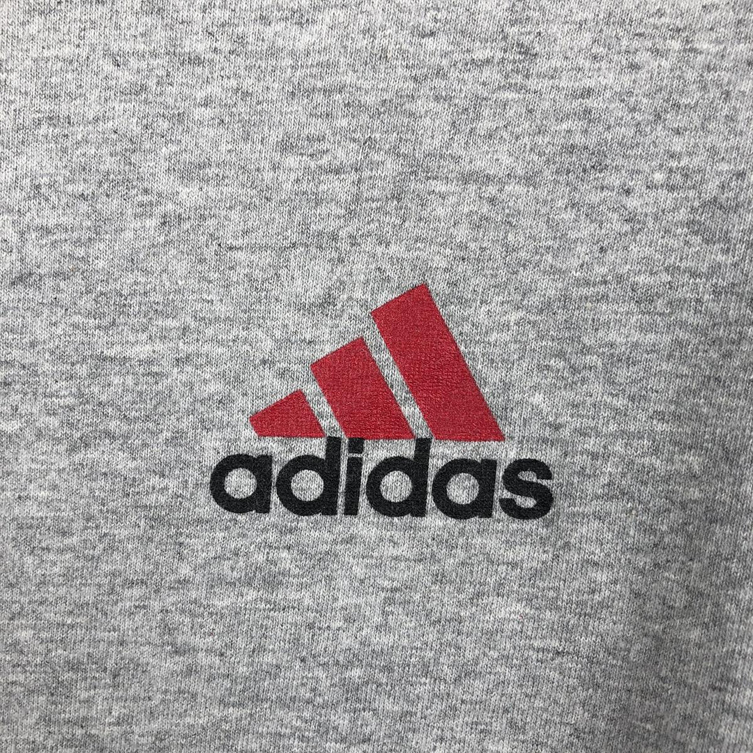 Adidas long-sleeved T-shirt, men's size XXL equivalent. cotton gray type Vintage Second Hand