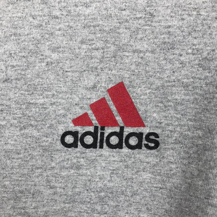 Adidas long-sleeved T-shirt, men's size XXL equivalent. cotton gray type Vintage Second Hand