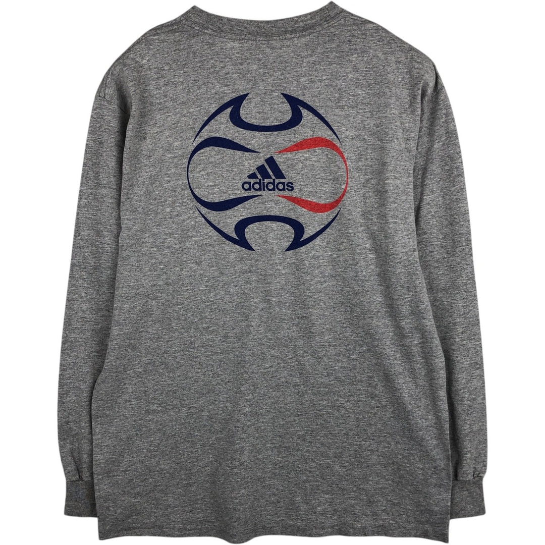 Adidas long-sleeved T-shirt (Men's size S) cotton gray type Vintage Second Hand
