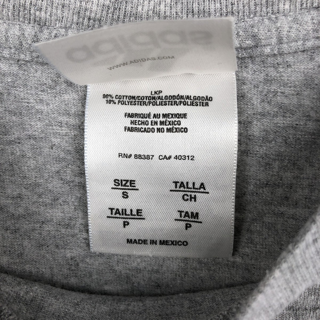 Adidas long-sleeved T-shirt (Men's size S) cotton gray type Vintage Second Hand