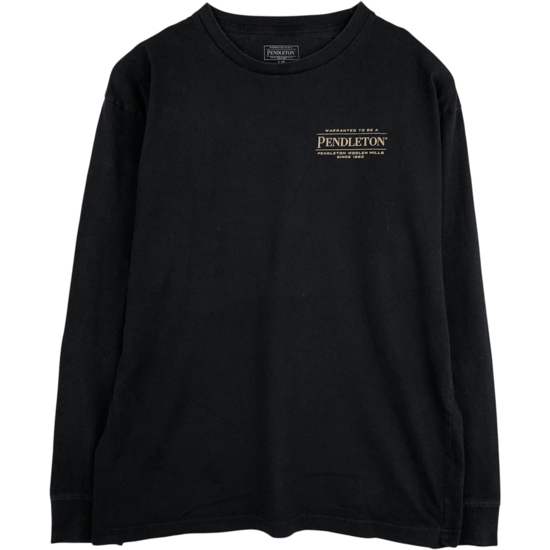 Pendleton Long-Sleeve T-Shirt (Men's Size L) cotton black type Vintage Second Hand
