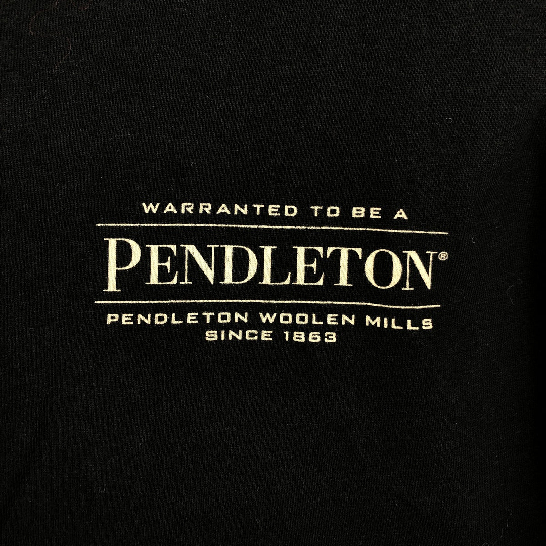 Pendleton Long-Sleeve T-Shirt (Men's Size L) cotton black type Vintage Second Hand