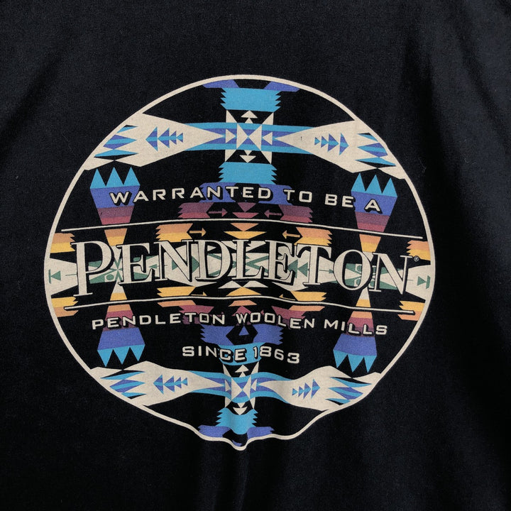 Pendleton Long-Sleeve T-Shirt (Men's Size L) cotton black type Vintage Second Hand