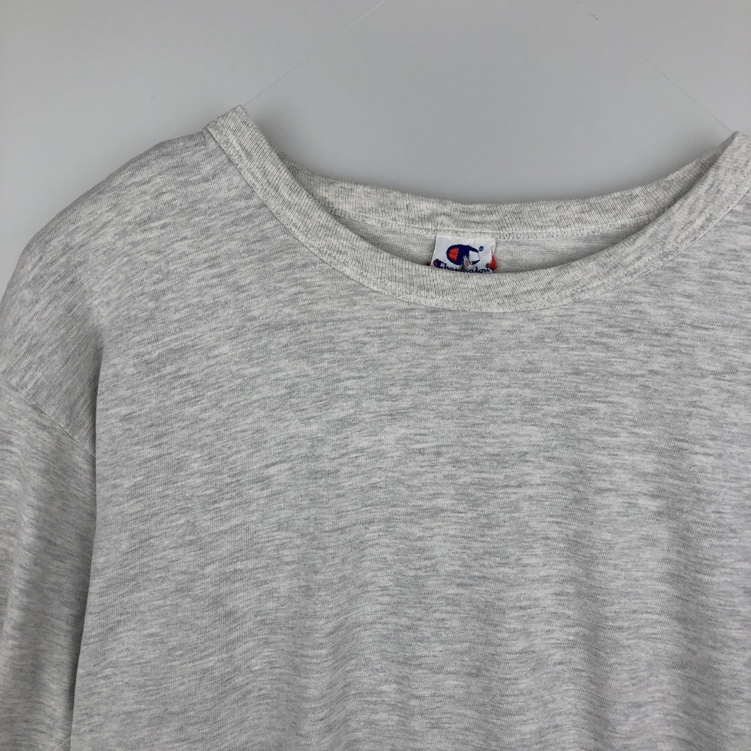 2000'S Champion Authentic Athletic Apparel Long Sleeve T-Shirt, Men's XL cotton gray type Vintage Second Hand