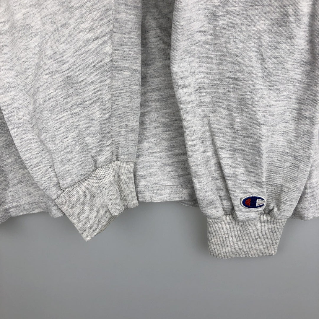 2000'S Champion Authentic Athletic Apparel Long Sleeve T-Shirt, Men's XL cotton gray type Vintage Second Hand