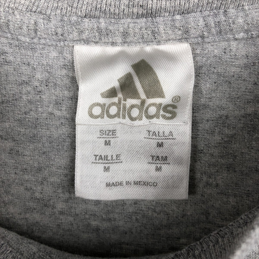 Adidas long-sleeved T-shirt, men's size M cotton gray type Vintage Second Hand
