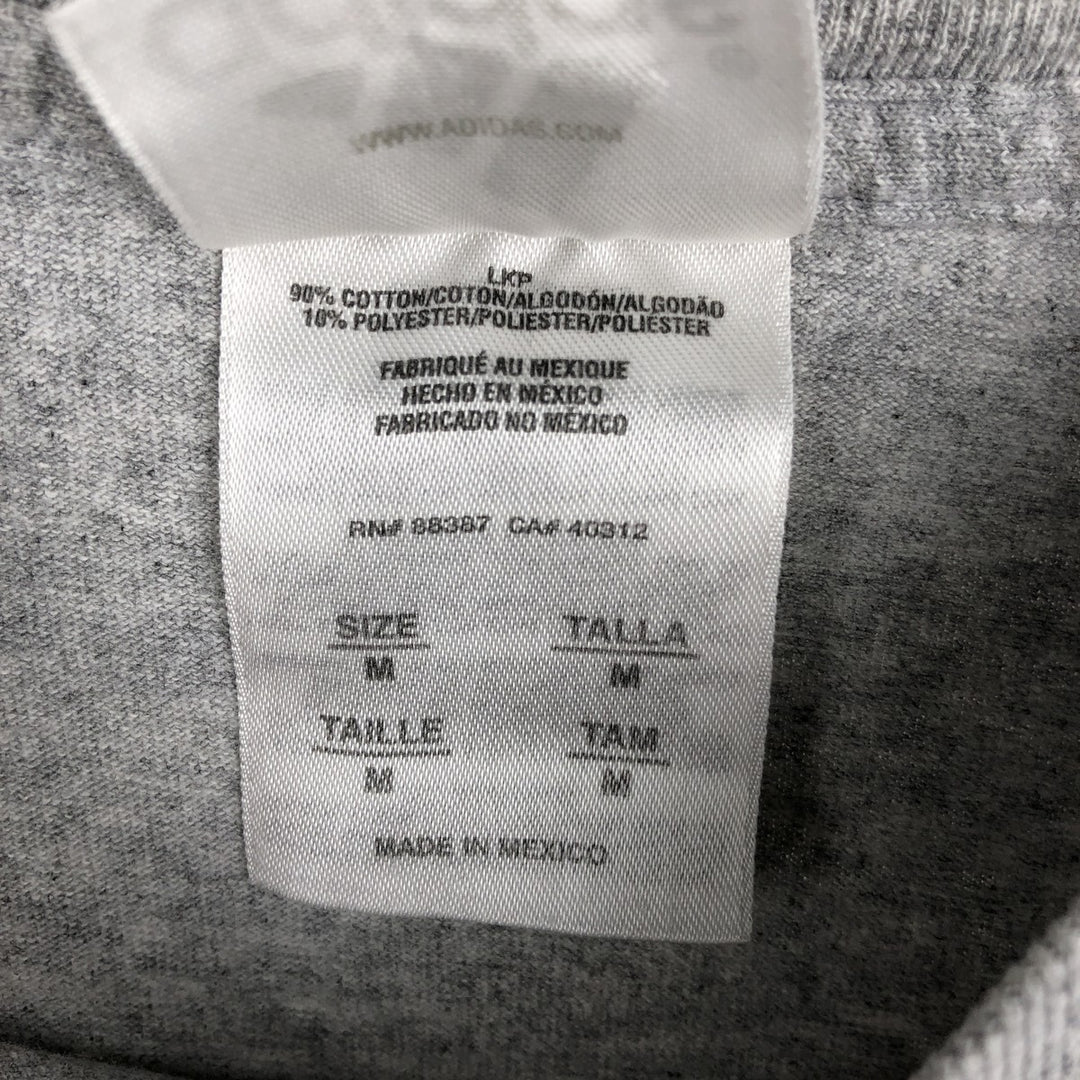 Adidas long-sleeved T-shirt, men's size M cotton gray type Vintage Second Hand