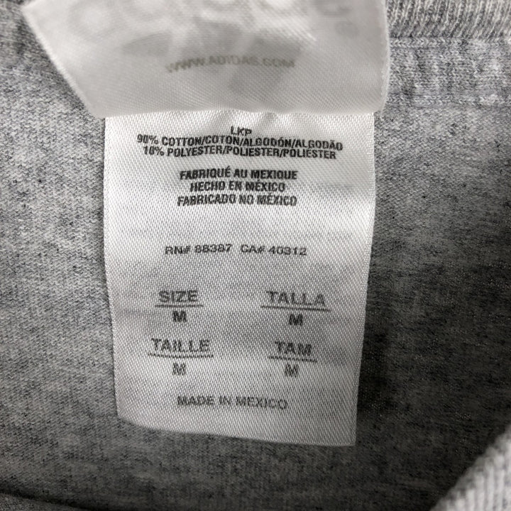 Adidas long-sleeved T-shirt, men's size M cotton gray type Vintage Second Hand