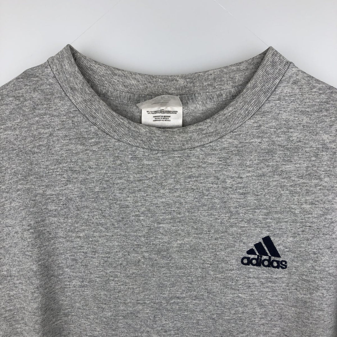 Adidas long-sleeved T-shirt, men's size M cotton gray type Vintage Second Hand