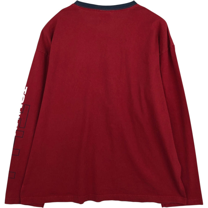 90'S Tommy Hilfiger Long-Sleeve T-Shirt (Men's XXL equivalent) cotton red type Vintage Second Hand