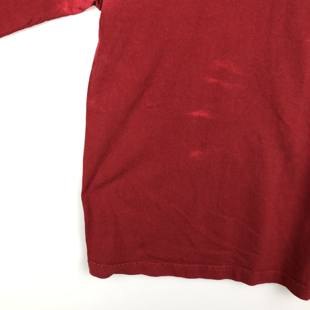 90'S Tommy Hilfiger Long-Sleeve T-Shirt (Men's XXL equivalent) cotton red type Vintage Second Hand