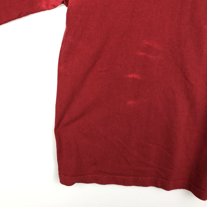 90'S Tommy Hilfiger Long-Sleeve T-Shirt (Men's XXL equivalent) cotton red type Vintage Second Hand