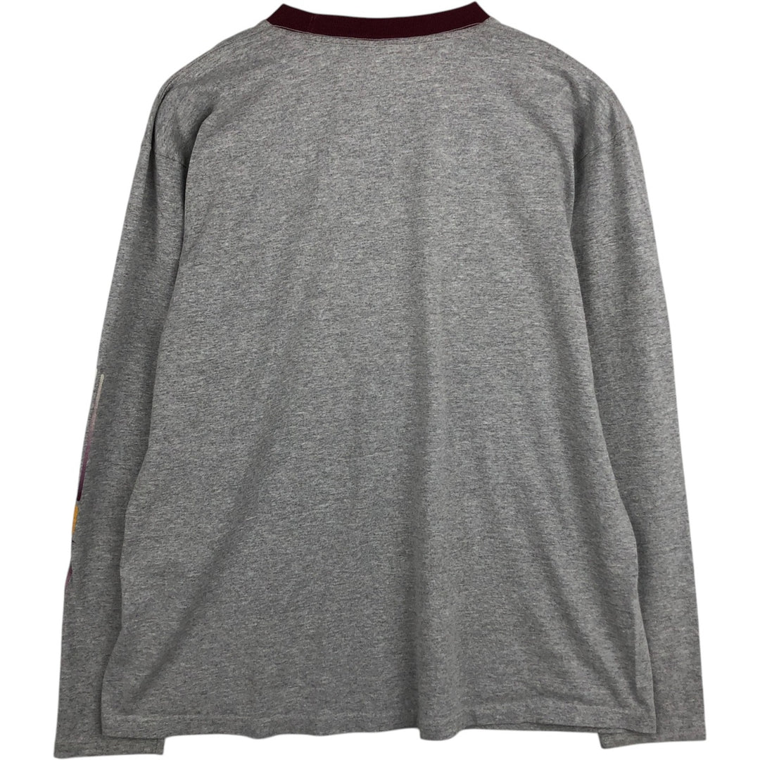 Reebok Long-Sleeve T-Shirt (Men's Size L) cotton gray type Vintage Second Hand