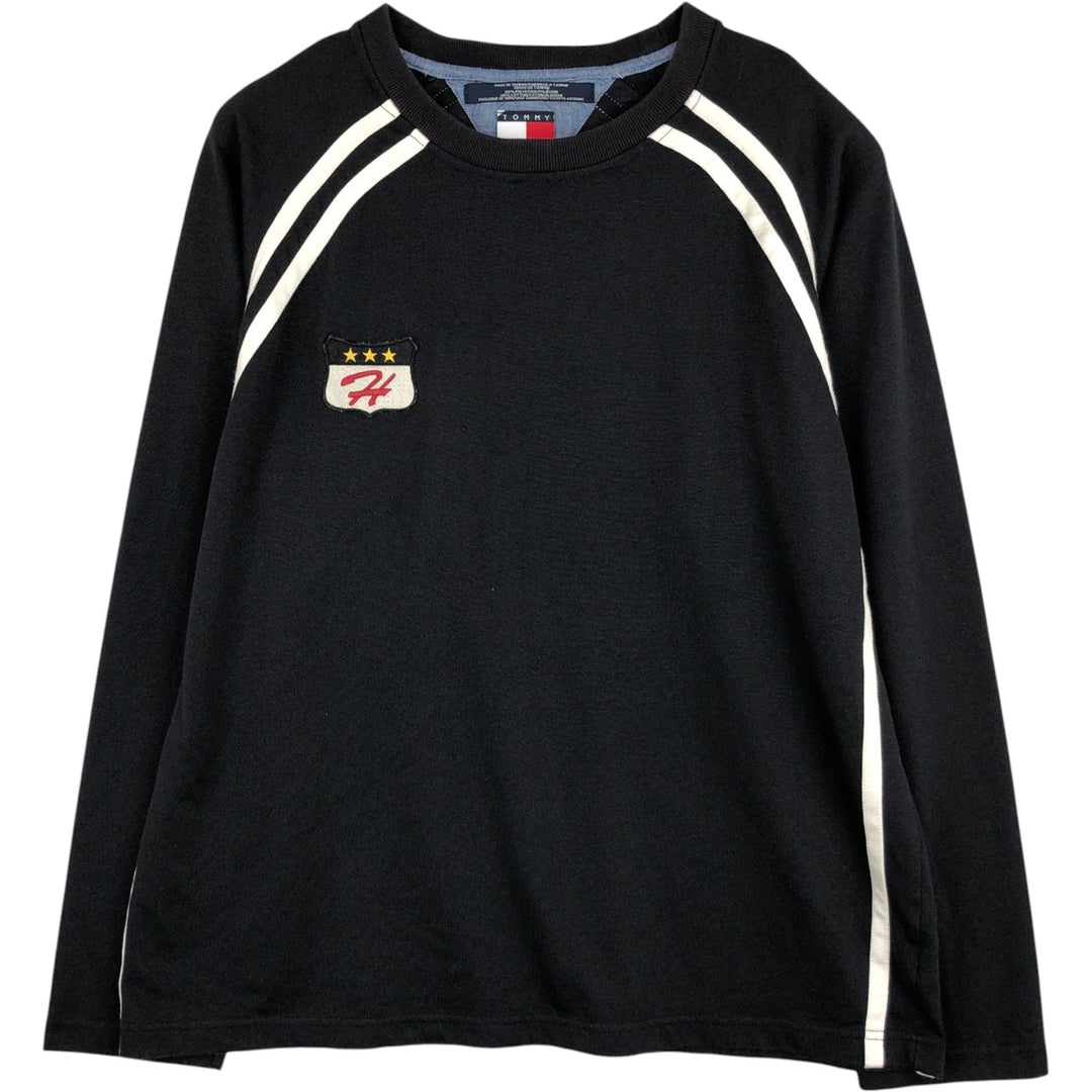 90'S Tommy Hilfiger Long-Sleeve T-Shirt (Men's XL equivalent) polyester black type Vintage Second Hand
