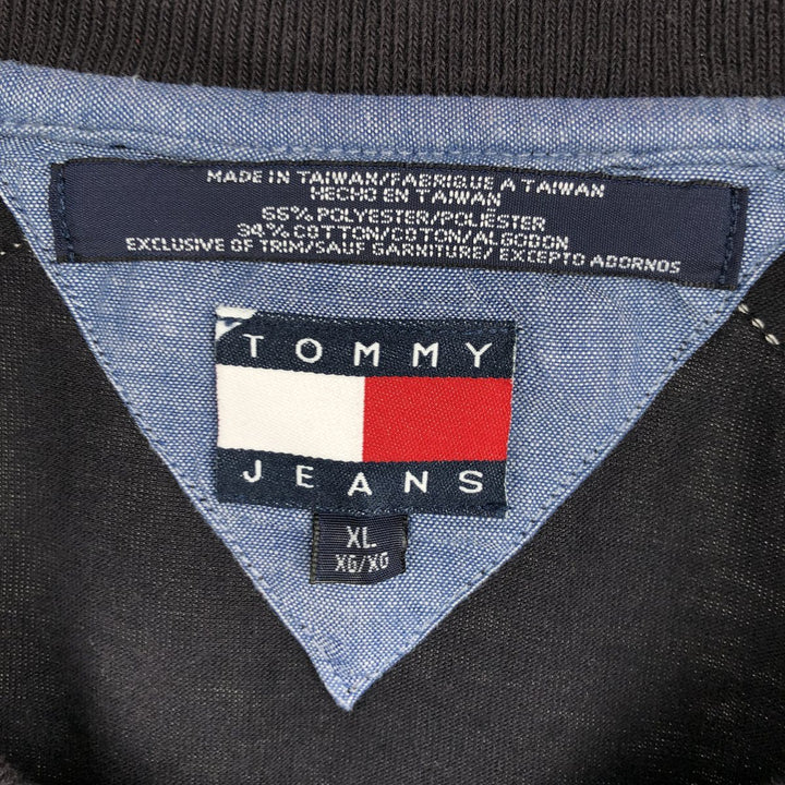 90'S Tommy Hilfiger Long-Sleeve T-Shirt (Men's XL equivalent) polyester black type Vintage Second Hand