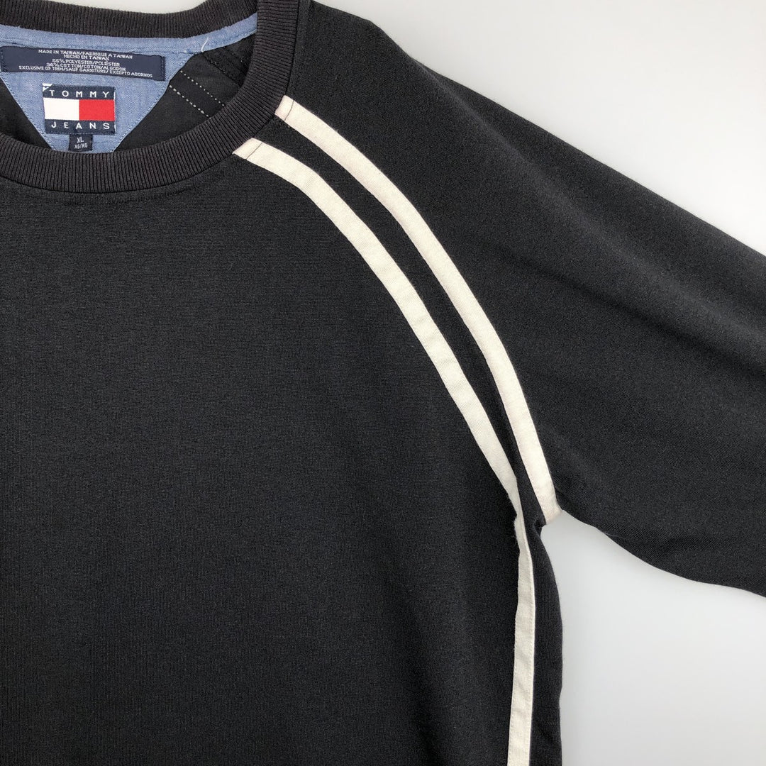90'S Tommy Hilfiger Long-Sleeve T-Shirt (Men's XL equivalent) polyester black type Vintage Second Hand