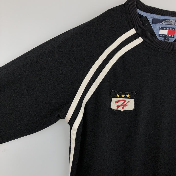 90'S Tommy Hilfiger Long-Sleeve T-Shirt (Men's XL equivalent) polyester black type Vintage Second Hand