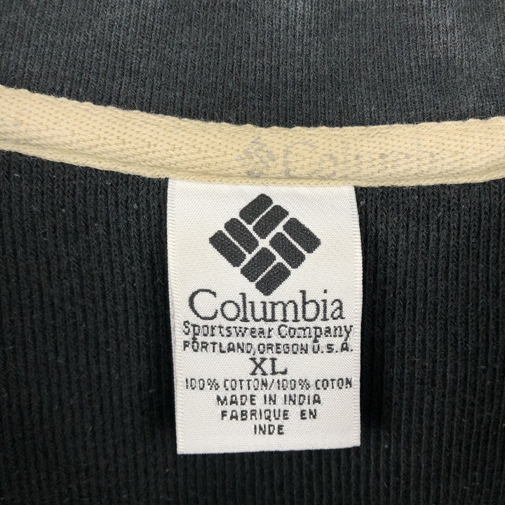 90'S Columbia V-neck Long-sleeve T-shirt, Men's XL equivalent, Vintage cotton black type Vintage Second Hand