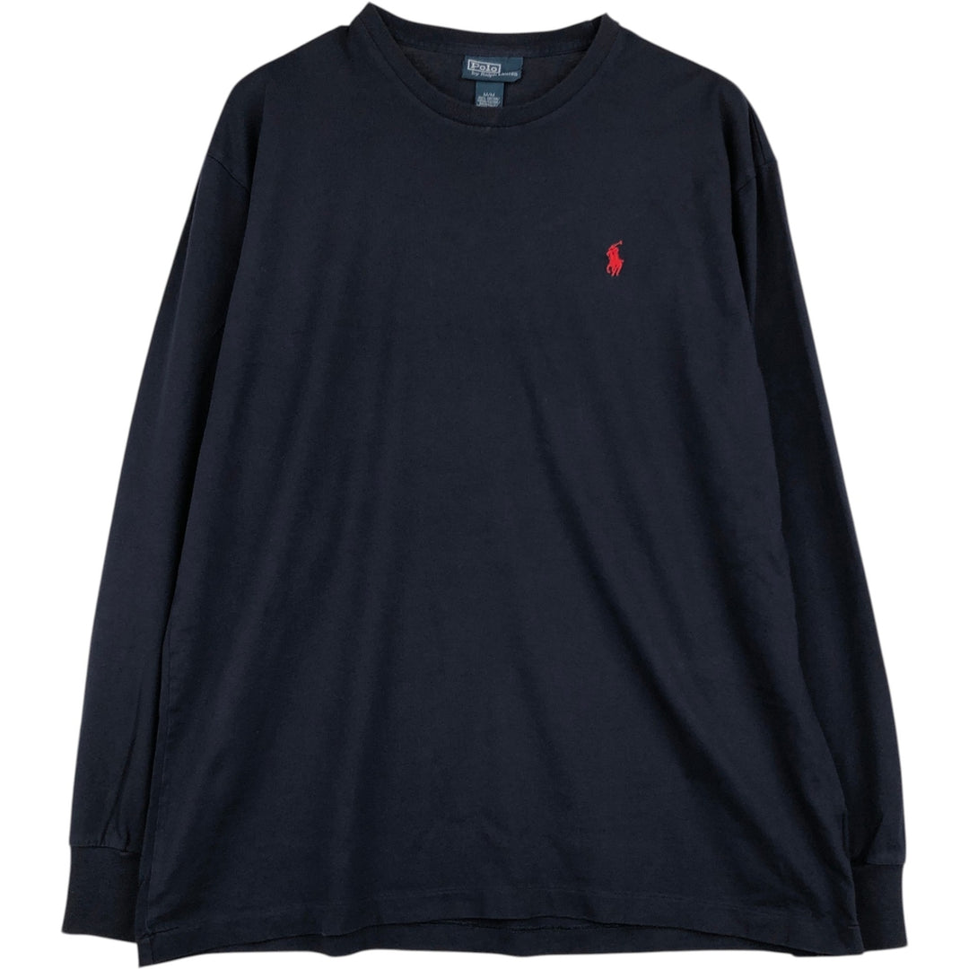 Vintage Ralph Lauren POLO by Ralph Lauren long-sleeved T-shirt, size M, men's size. cotton navy blue type Vintage Second Hand