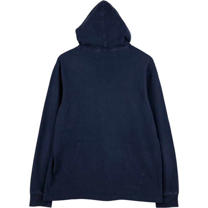 Ralph Lauren POLO RALPH LAUREN Hooded Piqué Long-Sleeve T-Shirt (Men's Size L) unclear navy blue type Vintage Second Hand