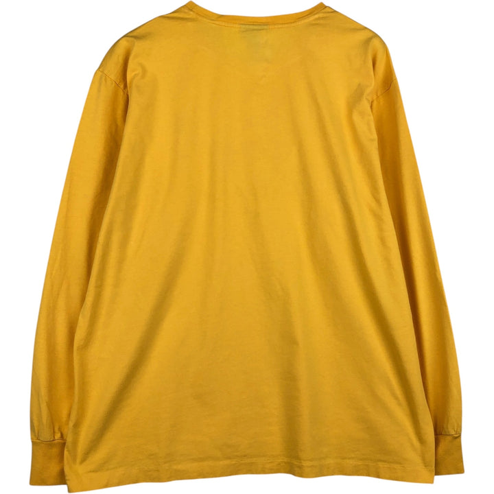 Ralph Lauren POLO by Ralph Lauren long-sleeved T-shirt, men's size XL cotton yellow type Vintage Second Hand