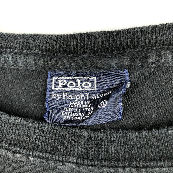 Ralph Lauren POLO by Ralph Lauren long-sleeved T-shirt, men's size XL cotton black type Vintage Second Hand