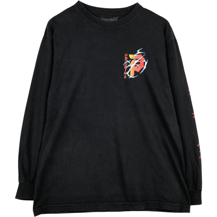 Primitive DRAGONBALL Z Shenron Anime Character Print Long-Sleeve T-Shirt (Men's Size L) cotton black type Vintage Second Hand