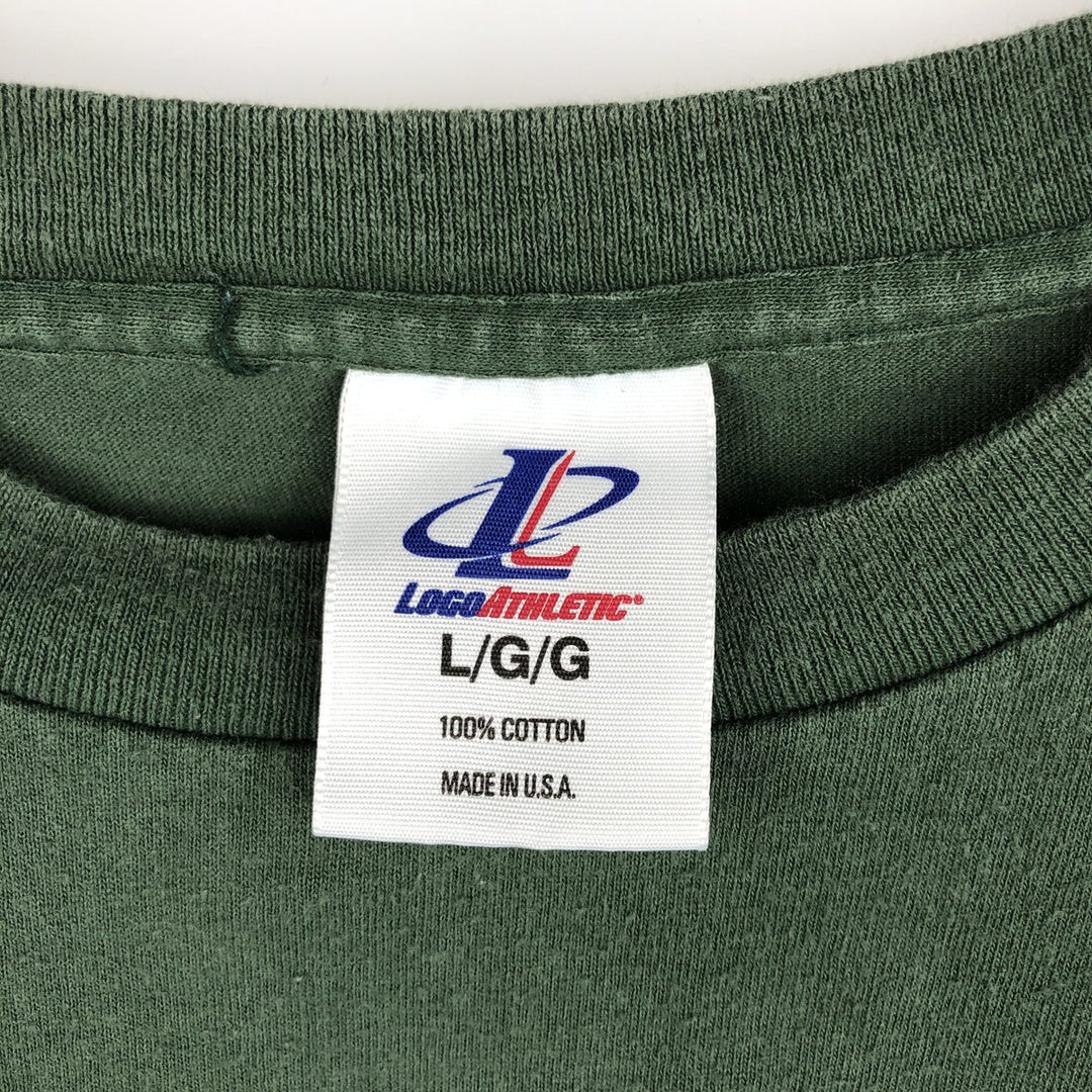 90'S LOGO ATHLETIC NFL Green Bay Packers Long-Sleeve T-Shirt, Made in USA, Men's Size L (Equivalent), Vintage cotton green type Vintage Second Hand