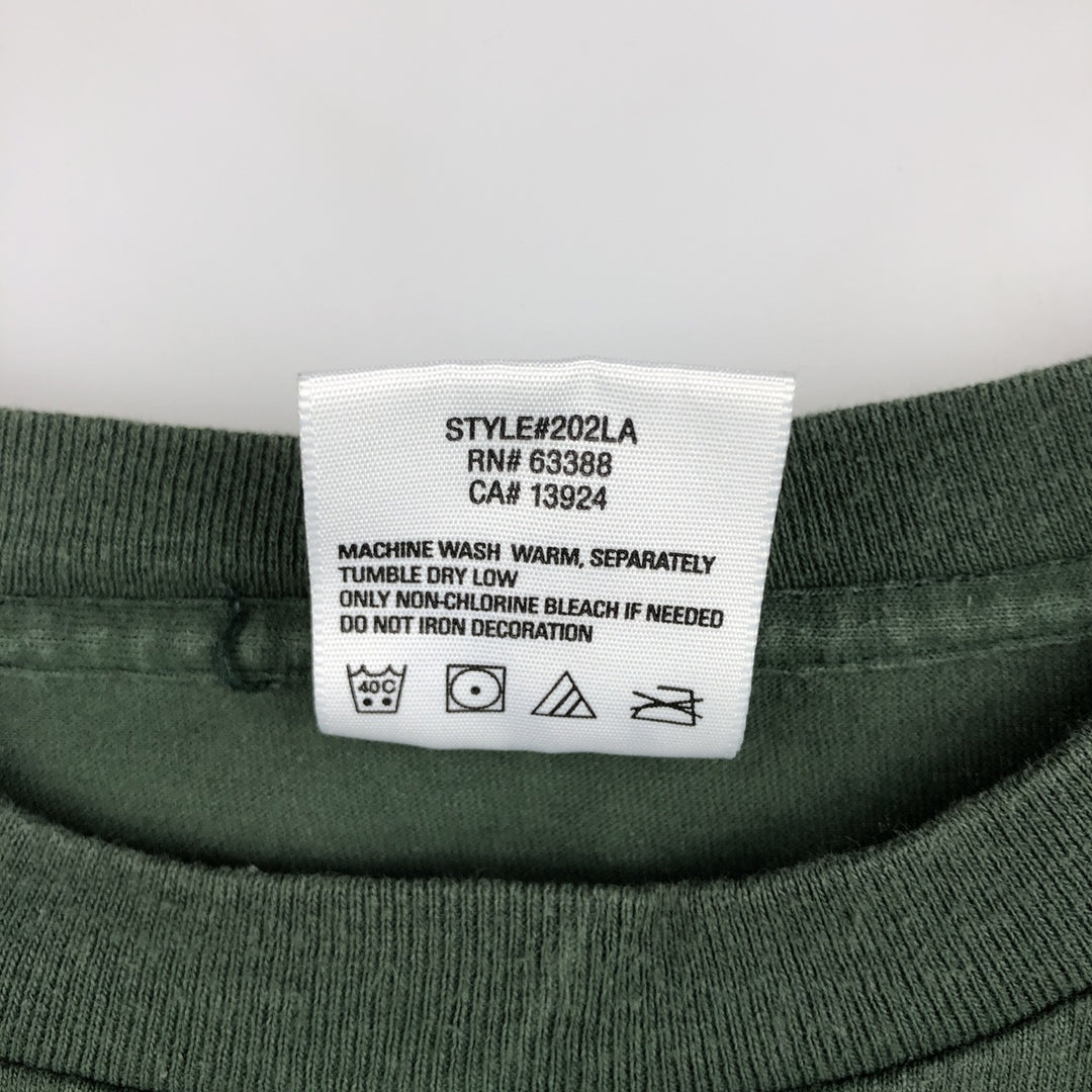 90'S LOGO ATHLETIC NFL Green Bay Packers Long-Sleeve T-Shirt, Made in USA, Men's Size L (Equivalent), Vintage cotton green type Vintage Second Hand
