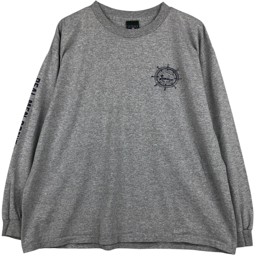 90'S MV SPORT Long-Sleeve T-Shirt, Men's XL (approx.), Vintage cotton gray type Vintage Second Hand
