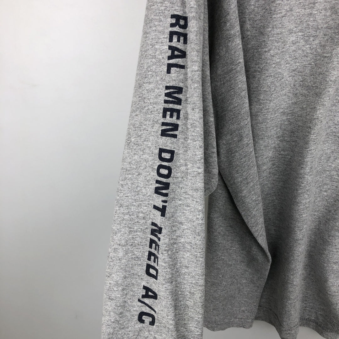 90'S MV SPORT Long-Sleeve T-Shirt, Men's XL (approx.), Vintage cotton gray type Vintage Second Hand
