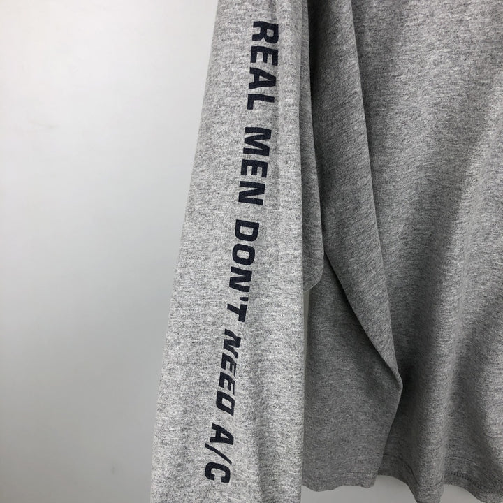 90'S MV SPORT Long-Sleeve T-Shirt, Men's XL (approx.), Vintage cotton gray type Vintage Second Hand