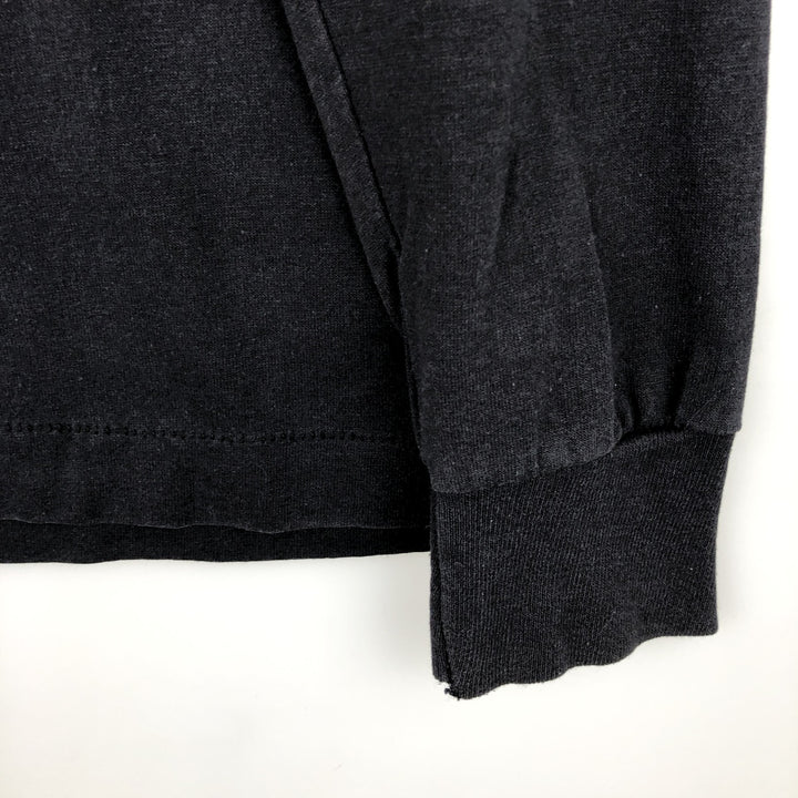 90'S Tee Jays HEF-T Long-Sleeve T-Shirt, Made in USA, Men's Size L (Equivalent), Vintage polyester black type Vintage Second Hand