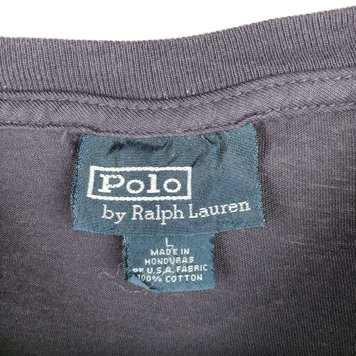 Ralph Lauren POLO by Ralph Lauren long-sleeved T-shirt, men's size L cotton Purple type blue-purple Vintage Second Hand