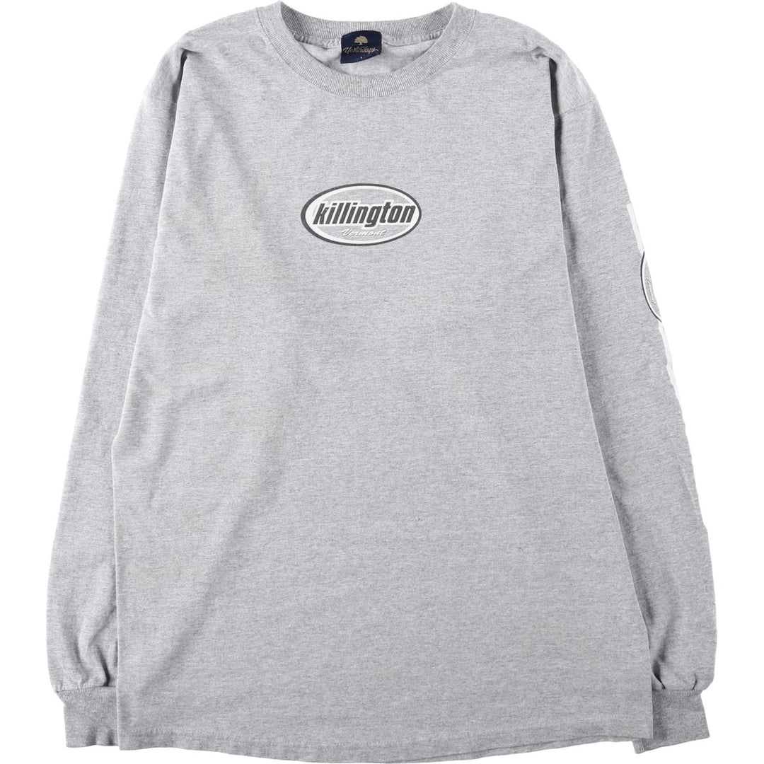Yesterdays Long-Sleeve T-Shirt, Made in USA, Men's Size L cotton gray type Vintage Second Hand