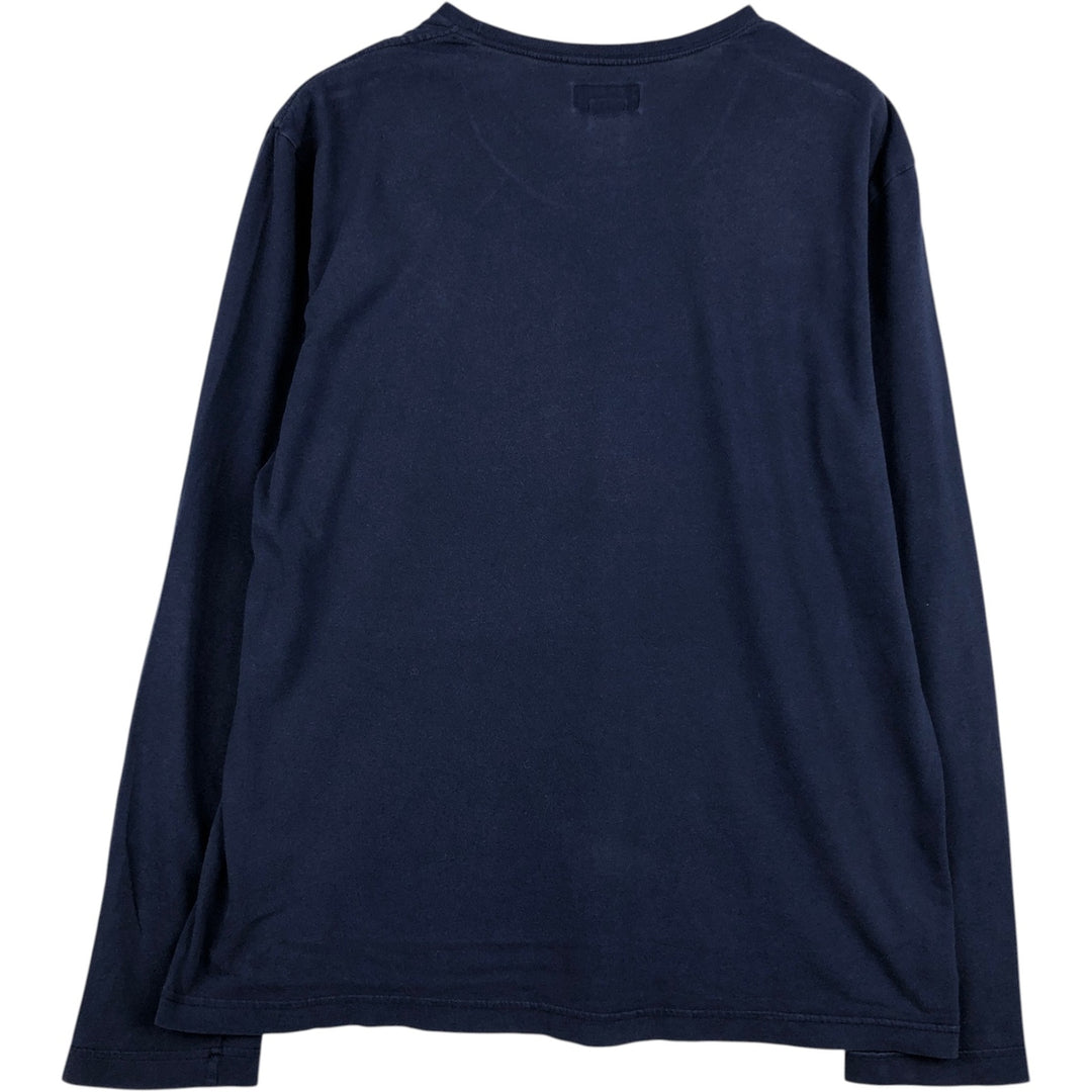 Ralph Lauren POLO RALPH LAUREN long-sleeved T-shirt, men's size L cotton navy blue type Vintage Second Hand