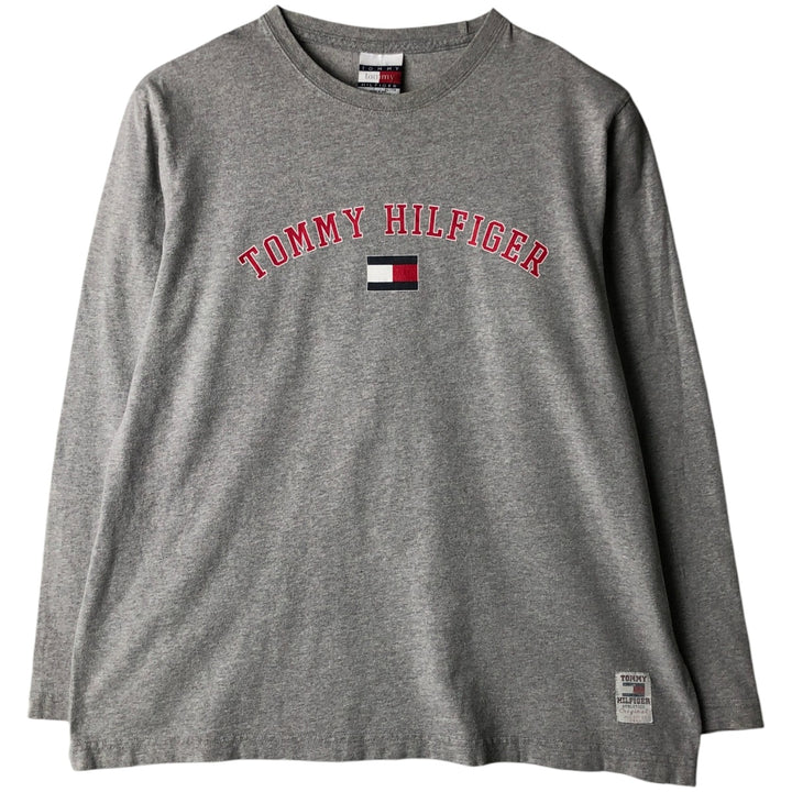 Vintage 90'S Tommy Hilfiger long-sleeved T-shirt, Made in USA, Men's XL cotton gray type Vintage Second Hand