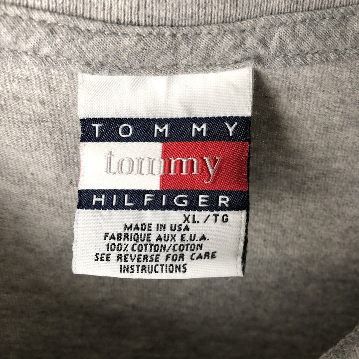 Vintage 90'S Tommy Hilfiger long-sleeved T-shirt, Made in USA, Men's XL cotton gray type Vintage Second Hand