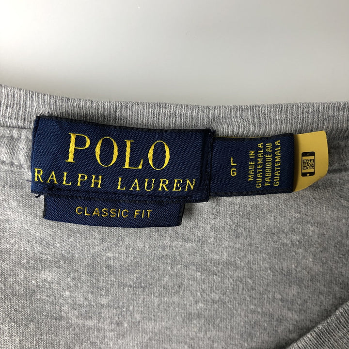 Ralph Lauren POLO RALPH LAUREN CLASSIC FIT Long-Sleeve T-Shirt (Men's Size L) cotton gray type Vintage Second Hand