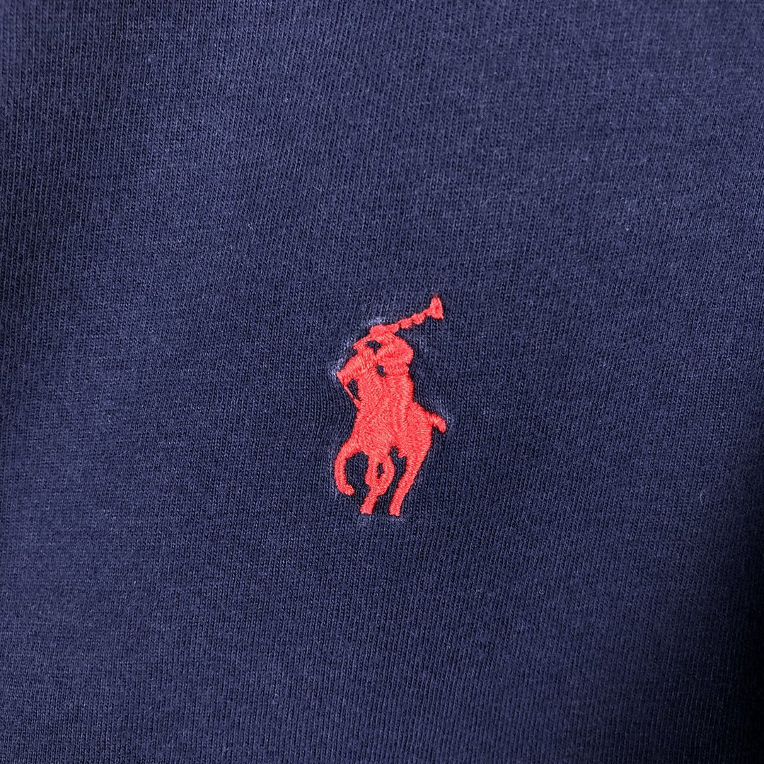 Ralph Lauren POLO by Ralph Lauren long-sleeved T-shirt, men's size L cotton navy blue type Vintage Second Hand