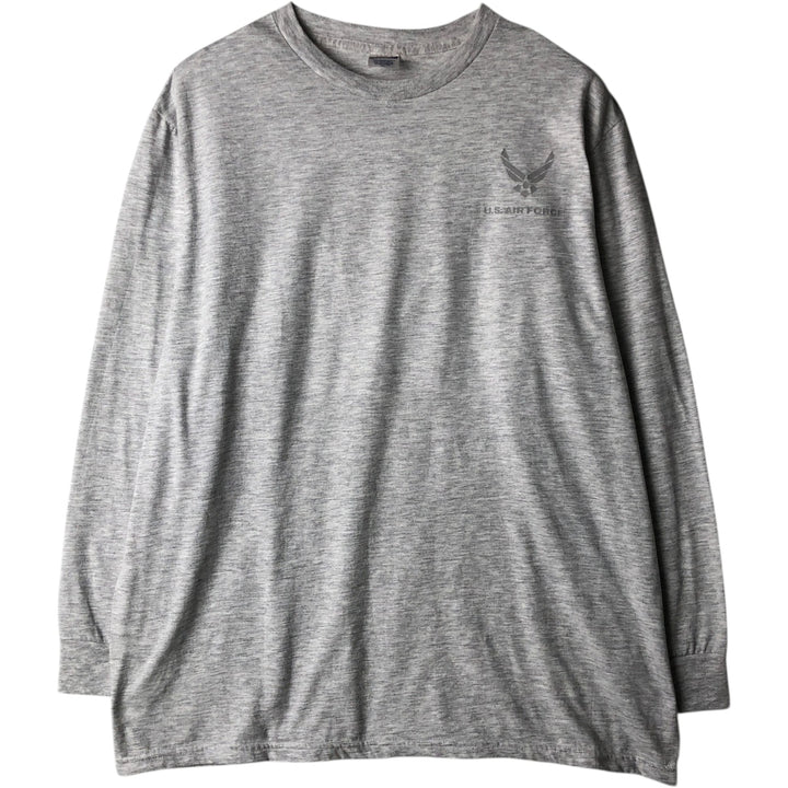 SOFFE US AIR FORCE Military Long-Sleeve T-Shirt, Made in USA, Men's Size XL (approx.) polyester gray type Vintage Second Hand