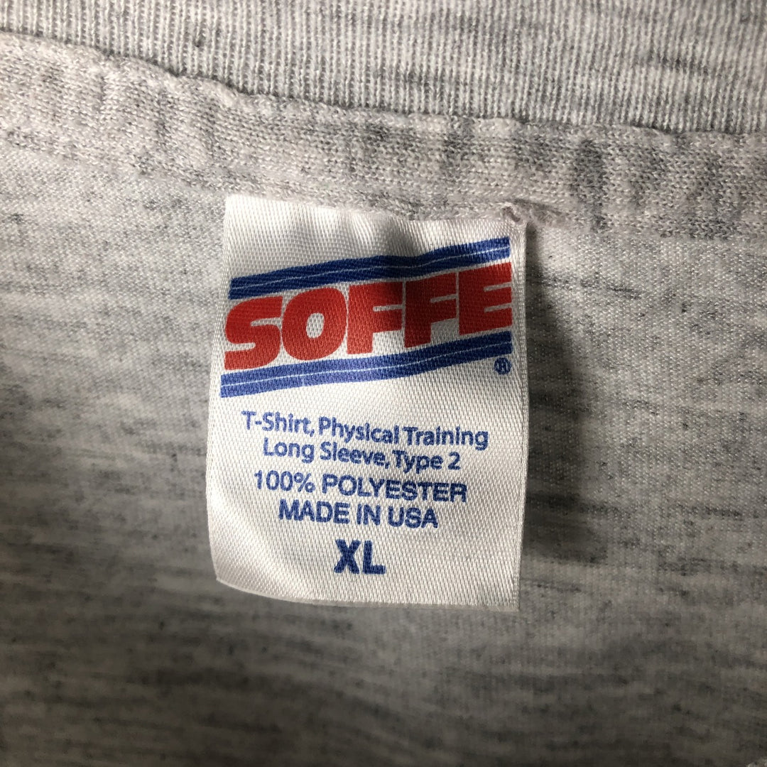 SOFFE US AIR FORCE Military Long-Sleeve T-Shirt, Made in USA, Men's Size XL (approx.) polyester gray type Vintage Second Hand