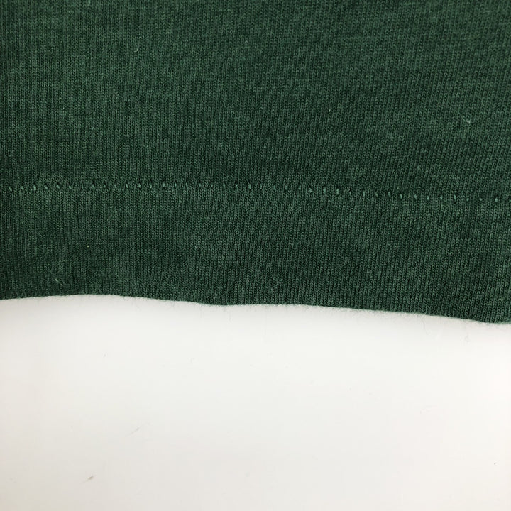 90'S Fruit of the Loom RUN FOR THE ZOO Long-Sleeve T-Shirt, Made in USA, Men's XL equivalent, Vintage cotton Green type dark green Vintage Second Hand