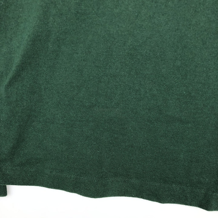 90'S Fruit of the Loom RUN FOR THE ZOO Long-Sleeve T-Shirt, Made in USA, Men's XL equivalent, Vintage cotton Green type dark green Vintage Second Hand