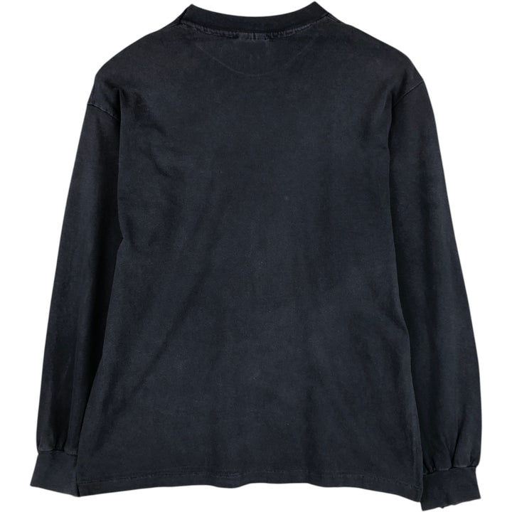 Vintage 1980'S Hanes BEEFY-T Blue Tag Long Sleeve T-Shirt, Made in USA, Men's Size L cotton Charcoal Vintage Second Hand