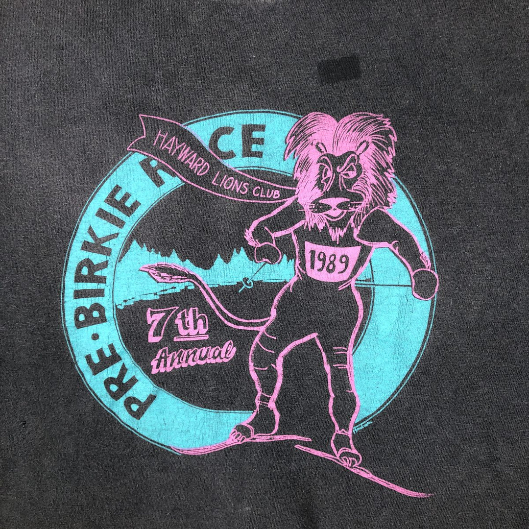 Vintage 1980'S Hanes BEEFY-T Blue Tag Long Sleeve T-Shirt, Made in USA, Men's Size L cotton Charcoal Vintage Second Hand