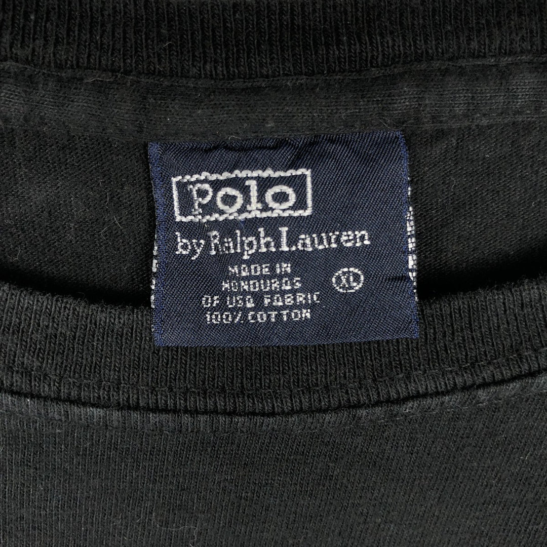 Ralph Lauren POLO by Ralph Lauren long-sleeved T-shirt, men's size XL cotton black type Vintage Second Hand